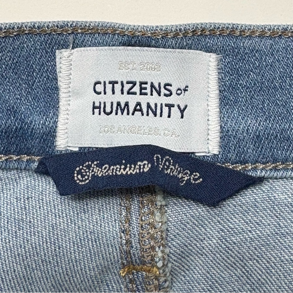 NWT Citizens of Humanity Palma High Rise Straight Leg Jeans Lisbon 34 Raw Hem - Picture 12 of 16